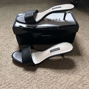New with Box Black Nine West Sandals